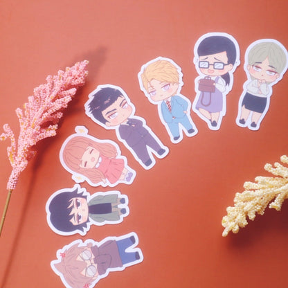 On or Off BL Chibi Sticker Set -  Waterproof Glossy