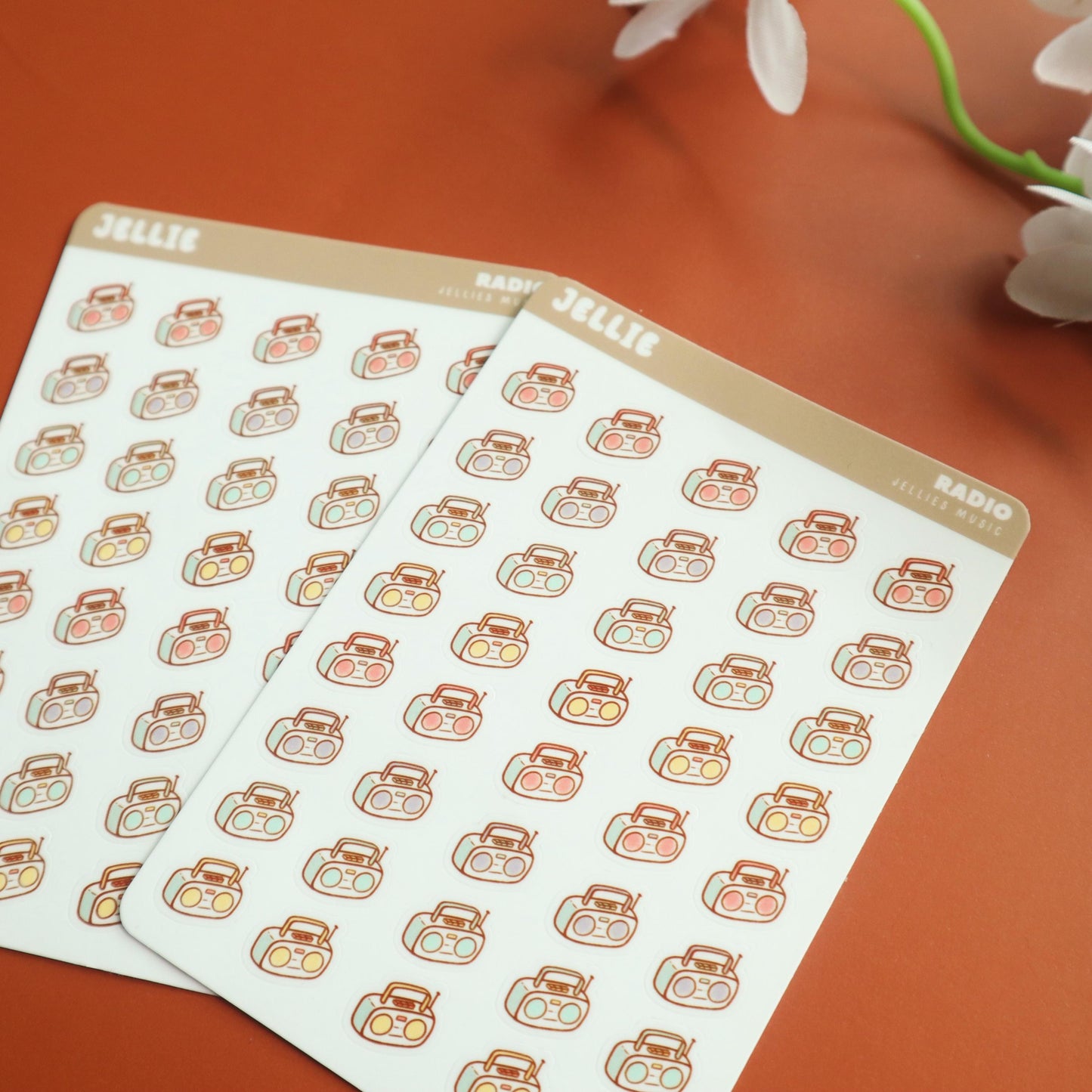 Radio Isometric Planner Stickers - for Hobonichi/Kinbor Journals - Jellie's Music