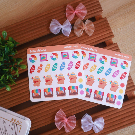 Pride Flag A Day At The Beach Planner Stickers - Matte/Glossy