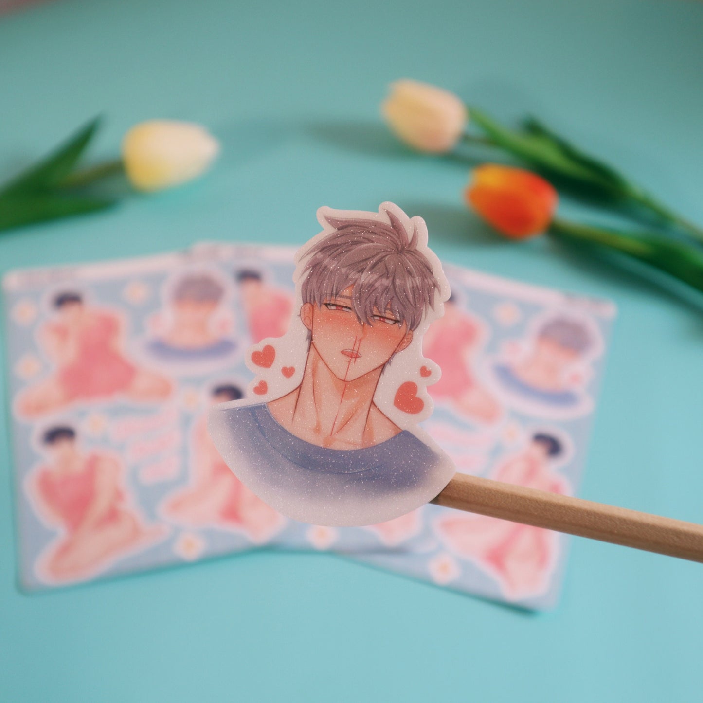 Make Me Bark Hadaka Apron AU Fanart Sticker Sheet - Glitter/Glossy/Matte