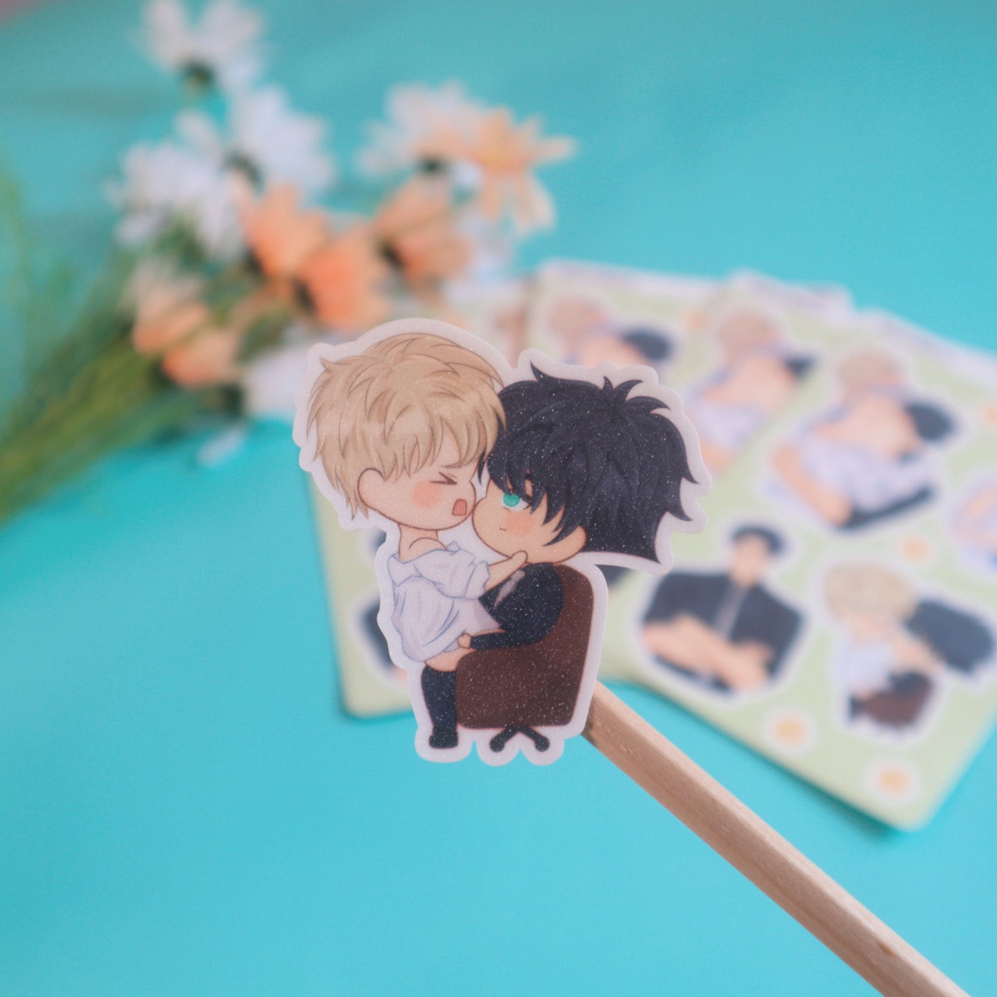 Love Jinx Office AU Fanart Sticker Sheet - Glitter/Glossy/Matte