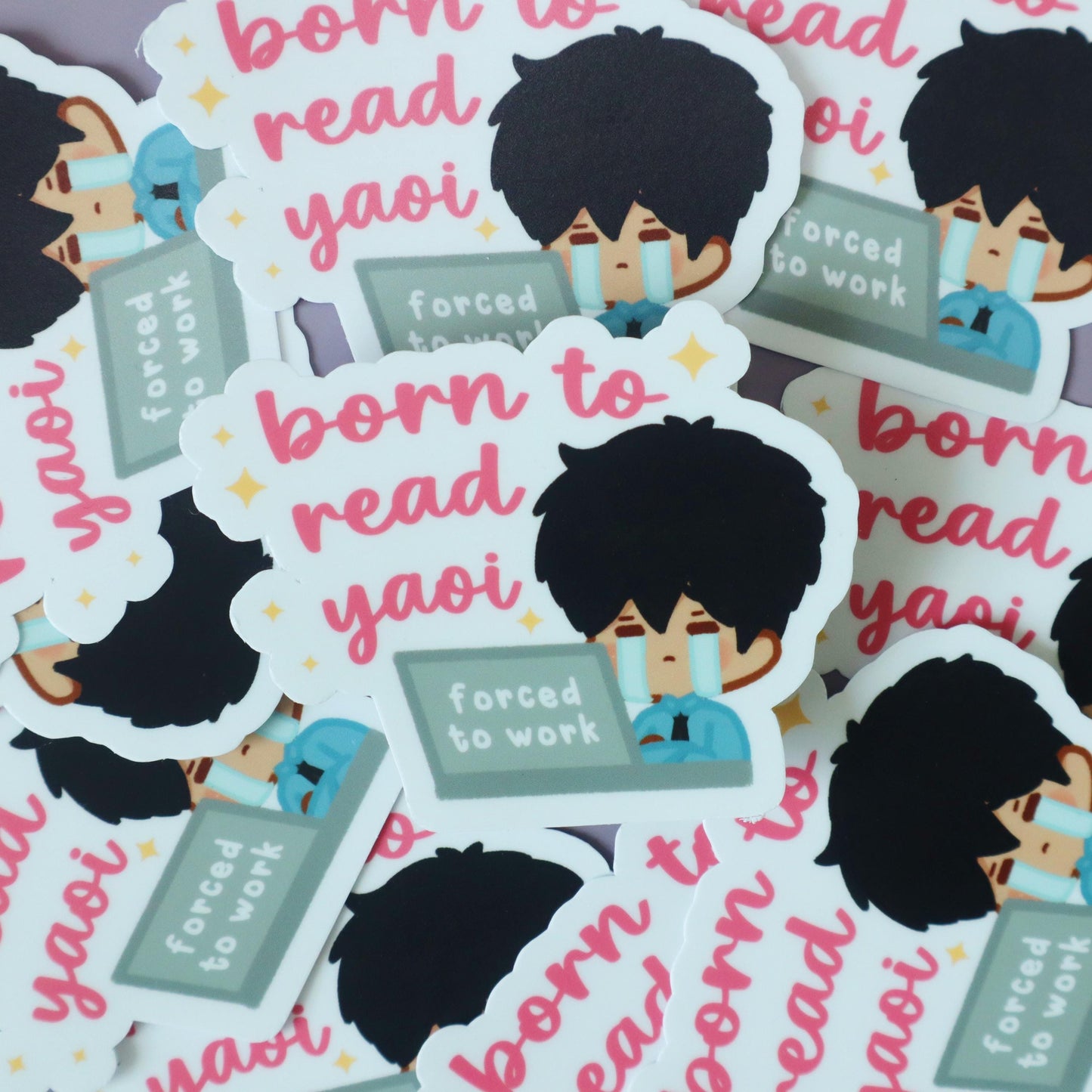 Born to read Yaoi, Forced to Work -  Jellie’s World Chibi  Matte/Glossy