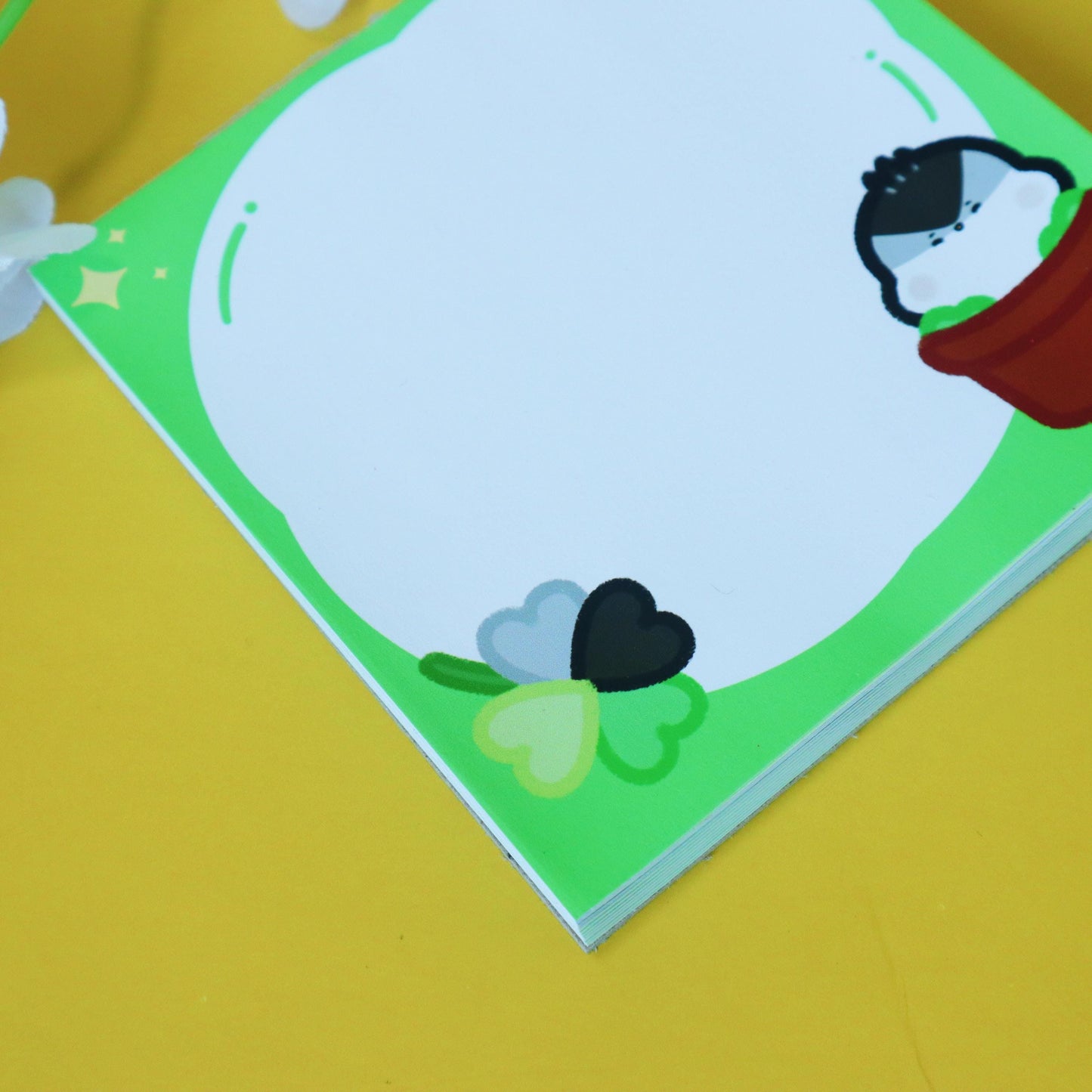 Aromantic Flag LGBT Memopad - To-Do-List Memopad Grocery List - Aromantic Flag Kawaii Bird Arrow Green