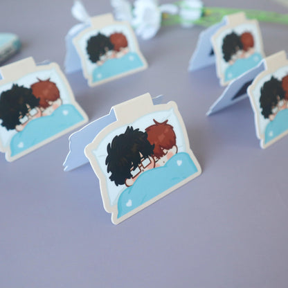 Manhwa Magnetic Bookmark-  Cuddle Chibi Kawaii Fanart - Yaoi/BL Manga