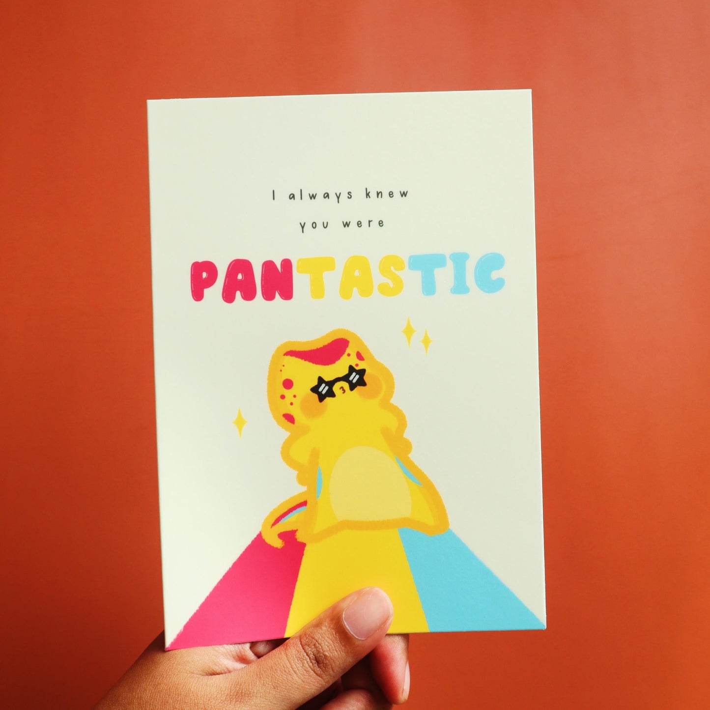 Pansexual PANTASTIC Birthday Card-Pansexual Flag Pascal -Cute Queer LGBT Birthday Card
