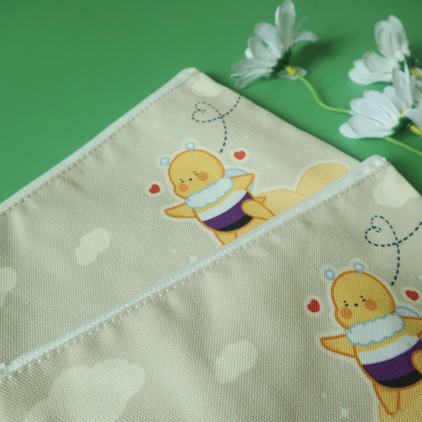 Non-Binary Flag Pencil Case - Subtle LGBT Enby Mascot