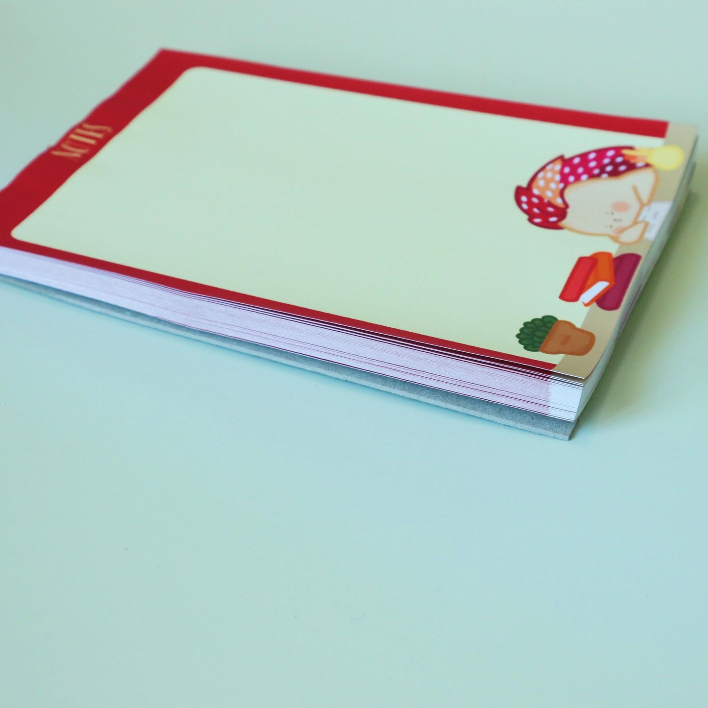 Lesbian Flag A6 Notepad - Queer LGBT To-Do-List Grocery List - Lesbian Flag Kawaii Hedgehog, Lily