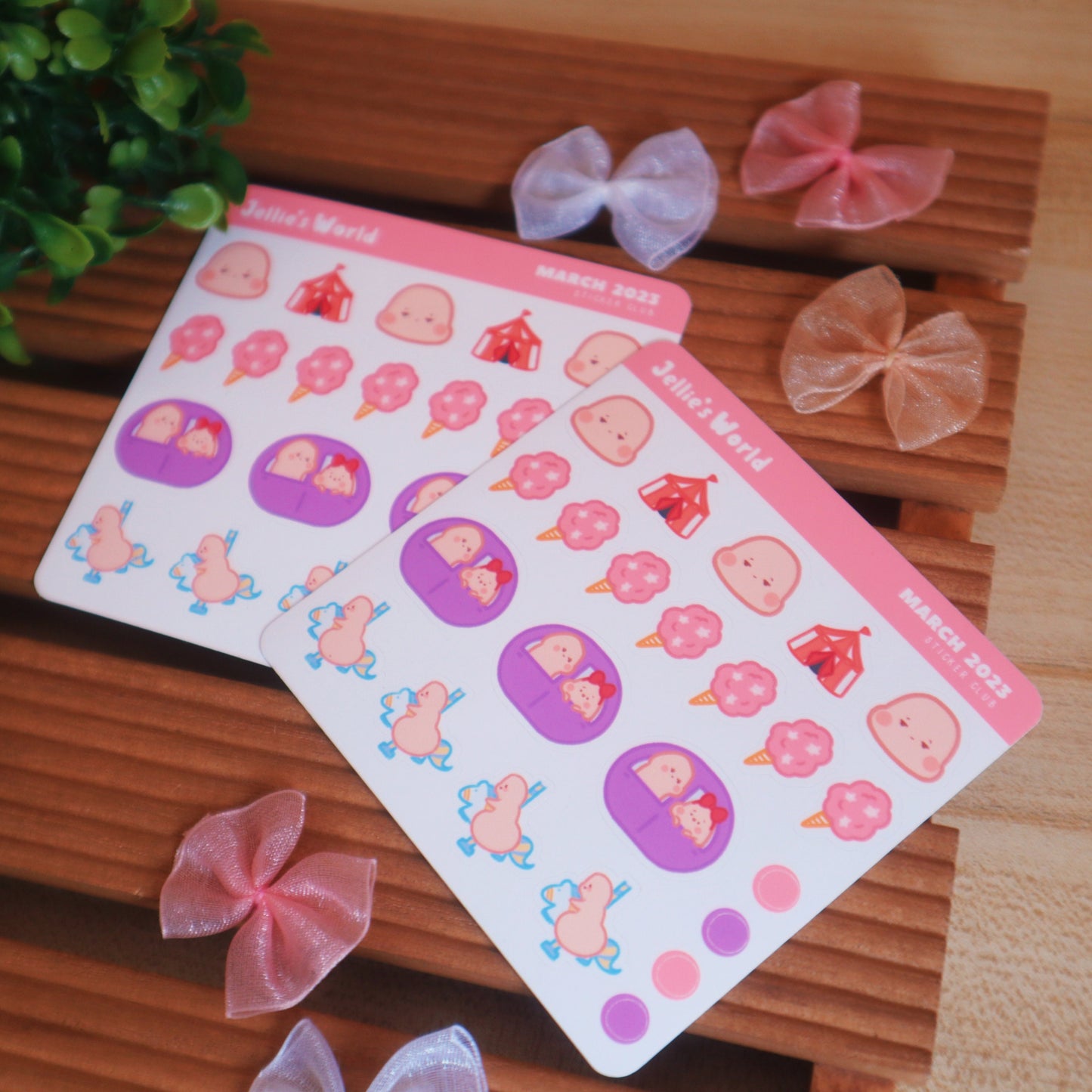 Uke-chin Seme-chin Funfair Planner Stickers - Matte/Glossy