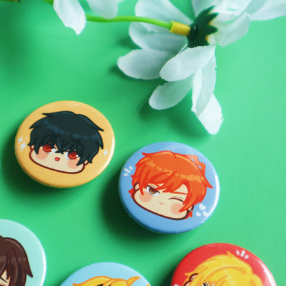 Sasaki to Miyano Fanart Button Pins-Kawaii Chibi Button Badge 32mm-Yaoi/BL Anime/Manga