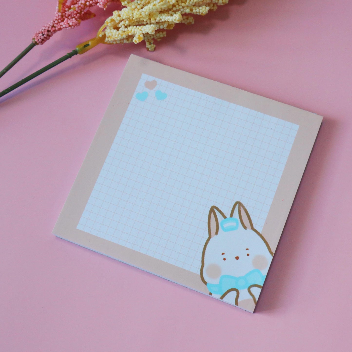 Trans Flag LGBT Memopad - To-Do-List Memopad Grocery List - Trans Flag Kawaii Bunny Floffy Blue Pink