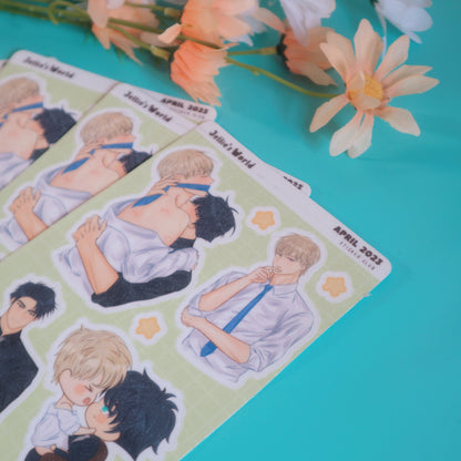 Love Jinx Office AU Fanart Sticker Sheet - Glitter/Glossy/Matte